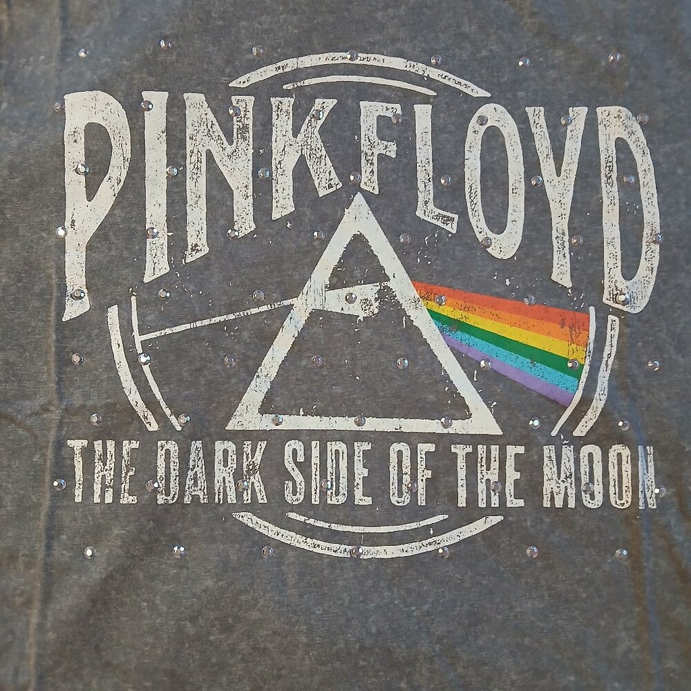 Love Tribe Women's Pink Floyd Grey Graphic Tee Short sleeve SZ J XL NWT